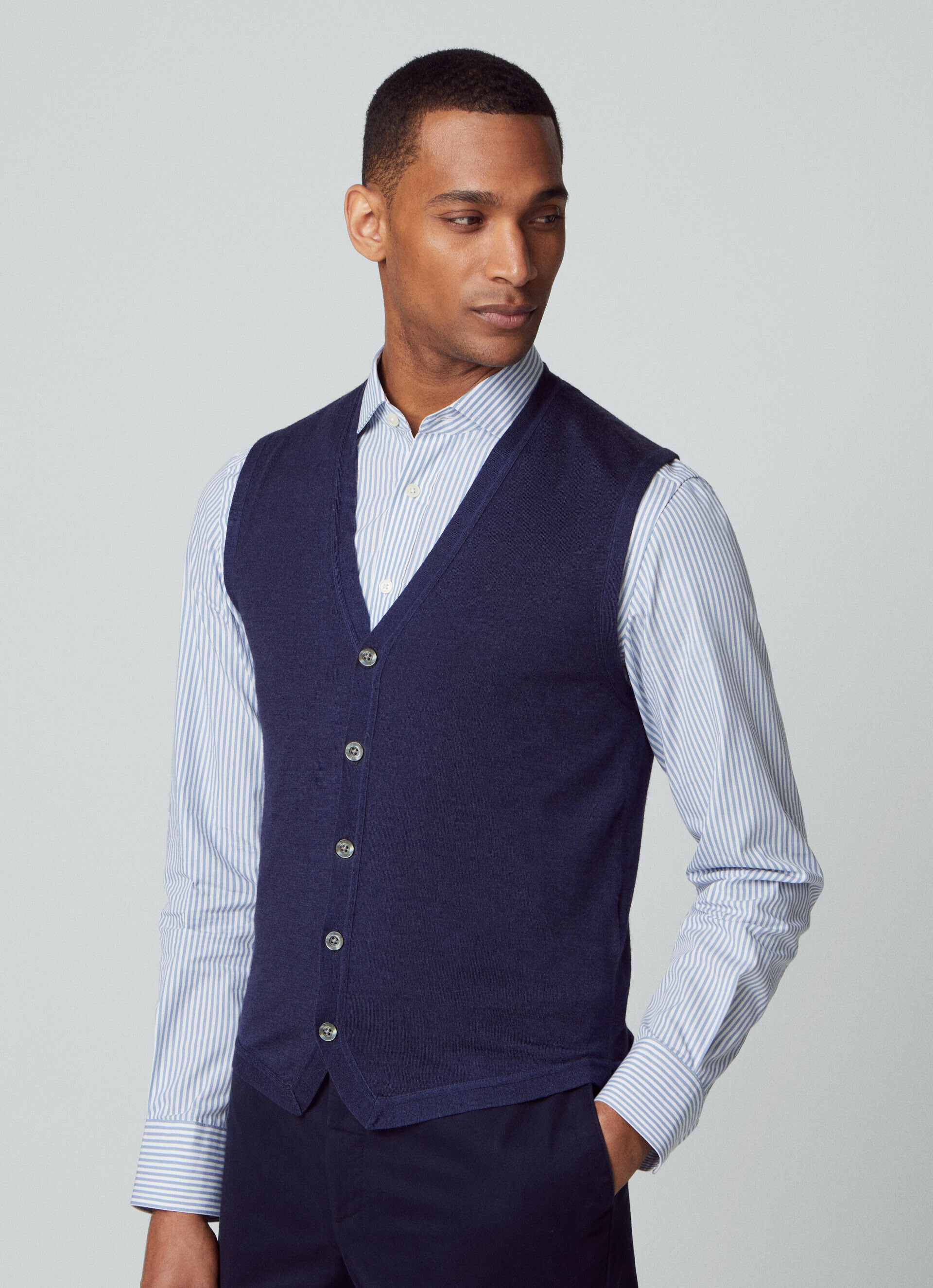 LSHW马甲羊毛桑蚕丝商务男装