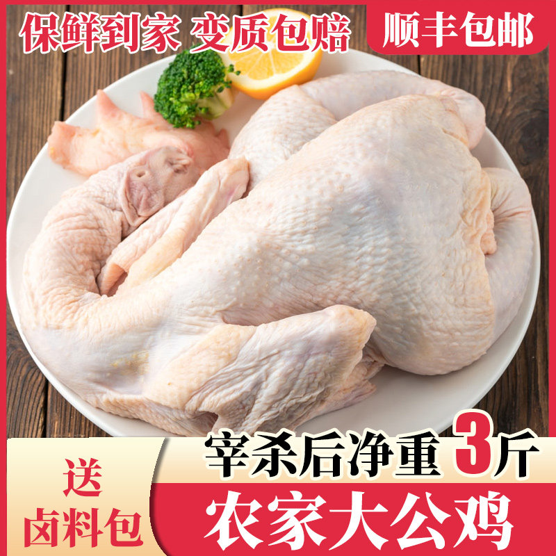 大公鸡农家散养本地土公鸡乡下鸡整只黄脚鸡子新鲜走地鸡活鸡现杀