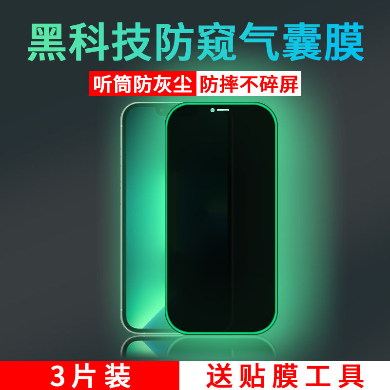 iPhone苹果12/13钢化防窥夜光膜