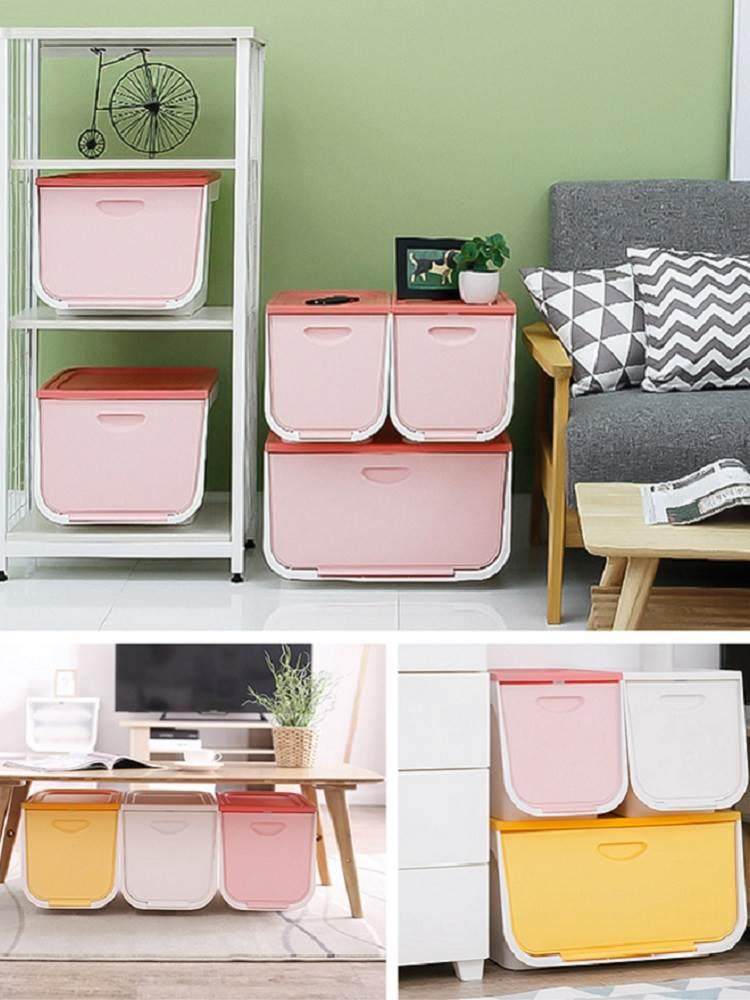 丽思前开式收纳箱儿具童玩收纳柜子49675762翻整理箱盖爱丽爱丝w