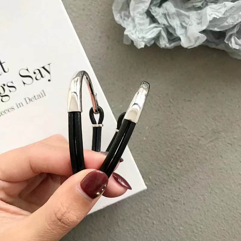 原创高级感S925纯银真皮牛皮手镯