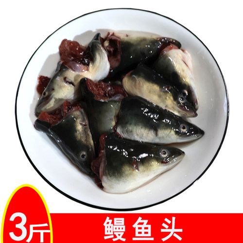 鳗鱼头 潮汕乌耳鳗头新鲜黑鳗鱼头3斤顺丰包邮
