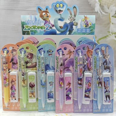 疯狂动物城文具笔自动铅笔套装活动铅笔创意高颜值小学生儿童礼物