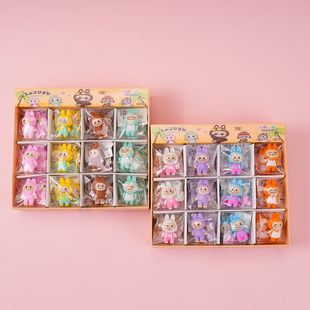 新款独立包装卡通可爱拉布布造型橡皮擦学生文具礼品干净好用无毒