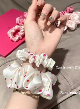 Lacbelle -fruite彩波波 5cm/2cm 100真丝桑蚕丝大肠发圈超大特价