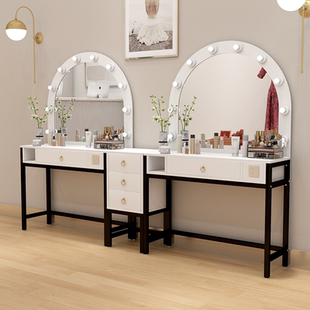 梳妆台影楼摄影专用带灯化妆桌现代简约化妆台小户型带镜梳妆台桌