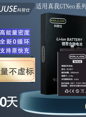 科努仕适用于realme真我gtneo5电池gtneo闪速版手机真我GTNeo5/240W大容量全新neo6se电池非原装闪充BLP985更