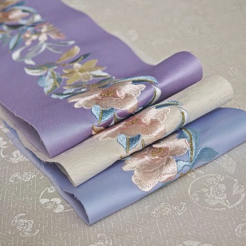 南雅集原创 领口衣缘袖口边条人丝绣花片国风汉服辅料手工手作DIY