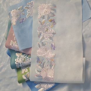 南雅集 机绣仿苏绣绣品diy辅料袖口衣缘国风新中式汉服蝶恋花丝线