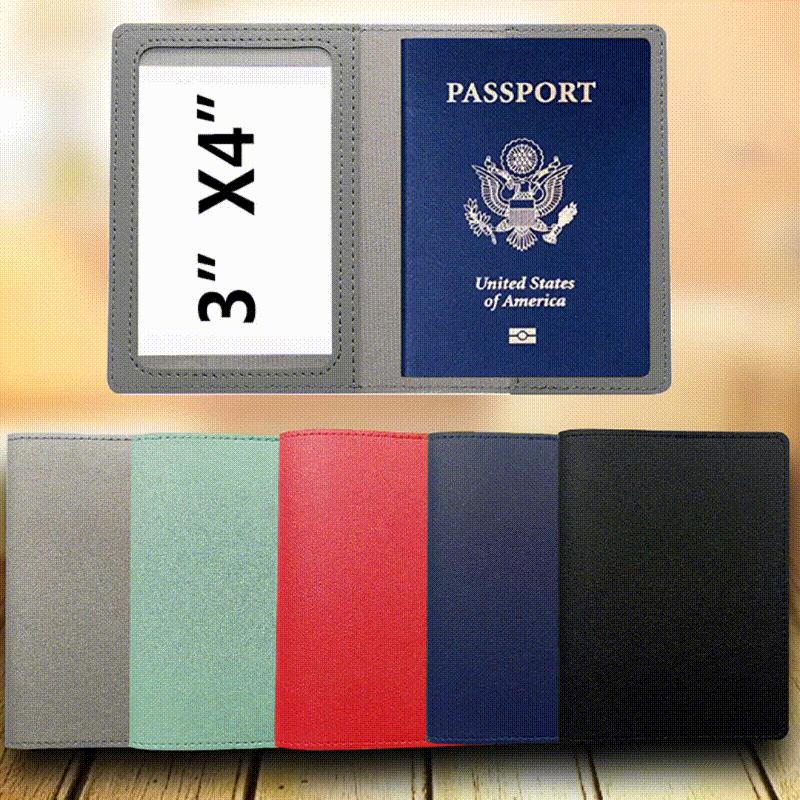 现货多色加厚亚马逊pu皮革卡片护照本保护套双用护照套护照夹-封面