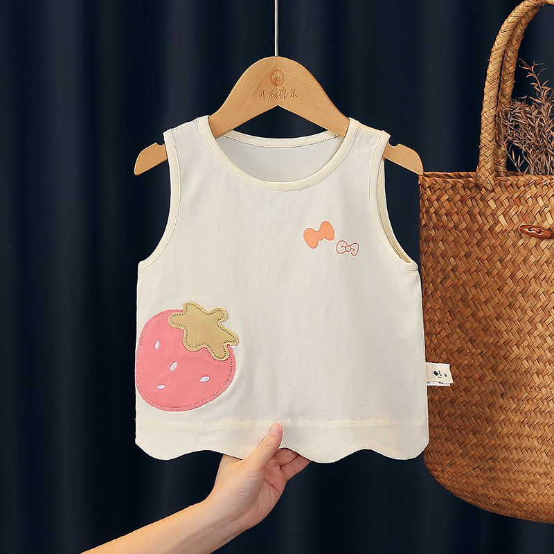 可衣棉尔夏季女宝宝纯棉背心t恤