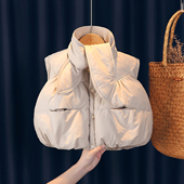 女童马甲外穿冬季 女孩洋气背心儿童加厚保暖宝宝夹棉马夹 2026新款