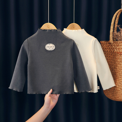 可衣棉尔半高领一体绒加厚打底衫