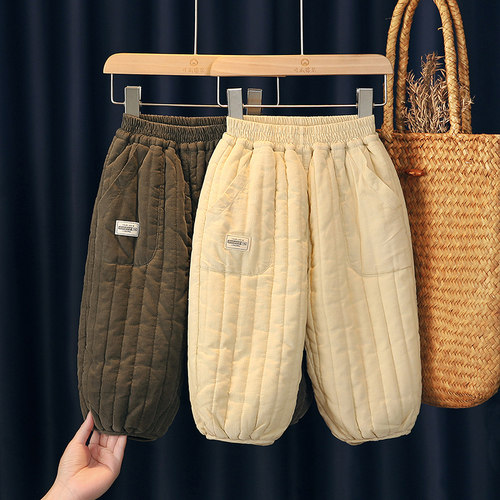 长裤灯芯绒休闲裤夹棉加厚裤子
