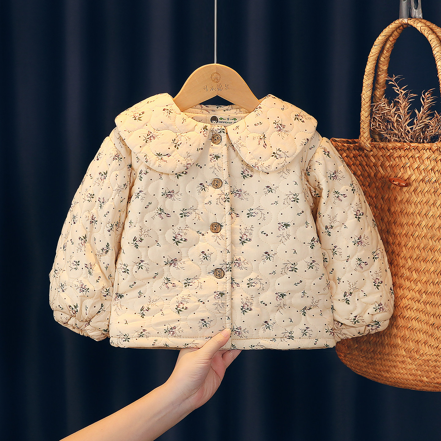 可衣棉尔女童加绒加厚保暖上衣