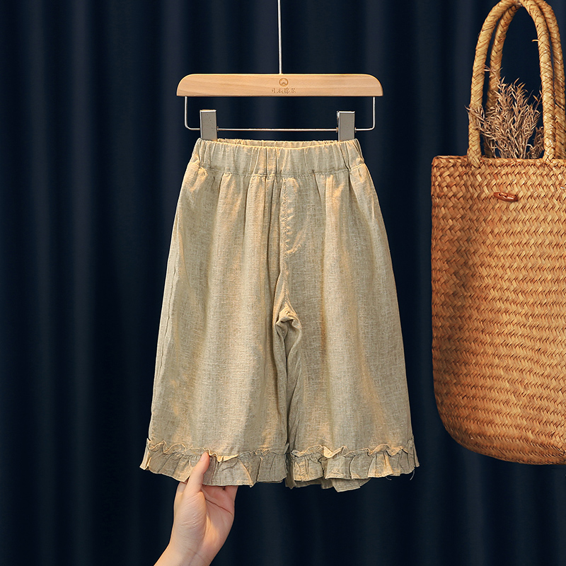 长裤纯棉阔腿裤韩版透气裤子