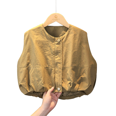 日系休闲纯棉秋冬季马甲