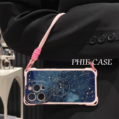 VIVOs30ins风宇宙星空iPhone15plus手机壳软14四角开孔苹果13斜挎手腕挂绳12ProMax适用16防摔x200高级感透明