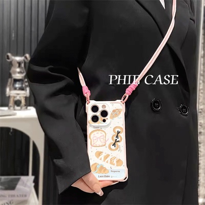 红米note14防摔15plus手机壳软12ProMax适用红米TURBO4面包日记iPhone17四角开孔13透明苹果16斜挎手腕挂绳a5