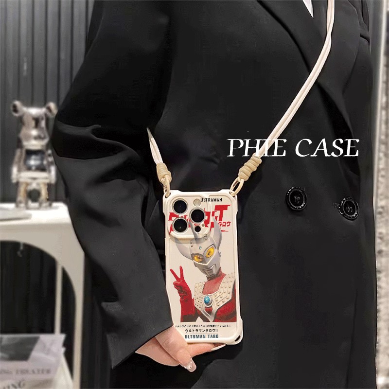 iPhone16plus手机壳软14四角开孔苹果13斜挎手腕挂绳12ProMax适用比耶超人真我gt7pro防摔透明15创意OPPOa58x