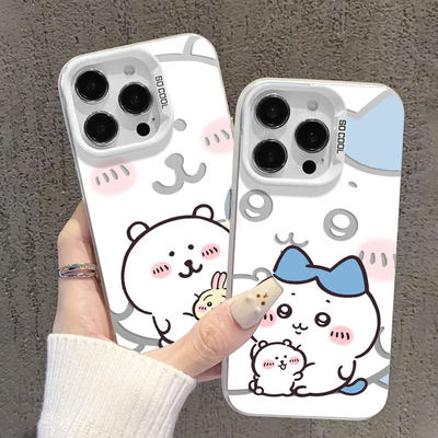 华为Mate70自嘲熊chiikawa创意12ProMax可爱iPhone17创意IQOOz11TURBO手机壳16适用15彩银14plus硬苹果13情侣