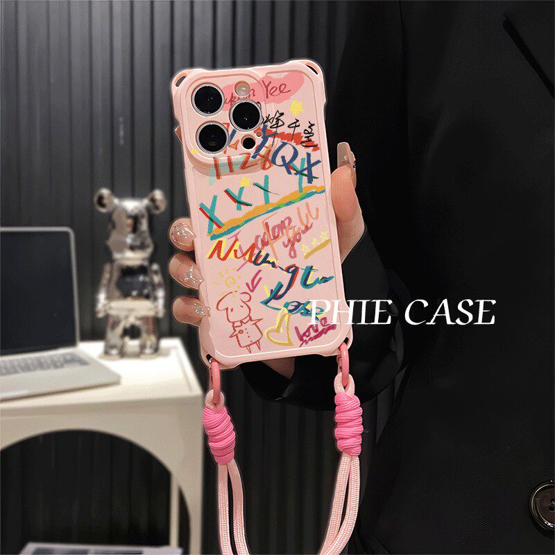14plus易烊千玺周边一加ACE5四角开孔iPhone16透明新模具15手机壳软苹果13ProMax斜挎适用防摔12手腕挂绳个性