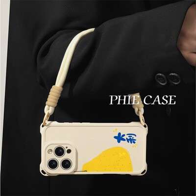iPhone13雪梨大利华为Mate70斜挎适用防摔12ProMax手腕挂绳16透明小米15手机壳软苹果14plus四角开孔a58ins风