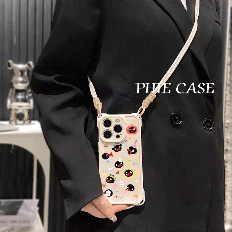 15plus手机壳软小熊pingu企鹅12四角开孔一加13透明苹果16斜挎手腕挂绳17ProMax适用iPhone14防摔荣耀500可爱,3C数码配件,手机保护套/壳,淘宝优惠券,粉丝福利购,淘宝优惠卷