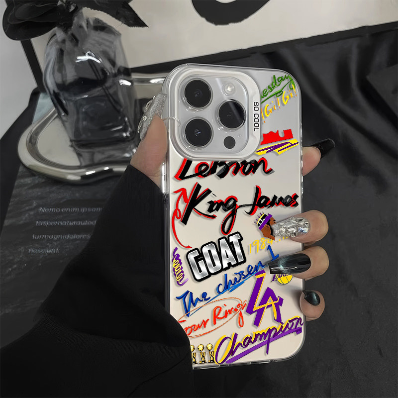 iPhone13彩银红米NOTE15苹果12创意华为NOVA16硬17ProMaxNBA湖人篮球签名适用14PLUS高级感手机壳个性VIVOS60