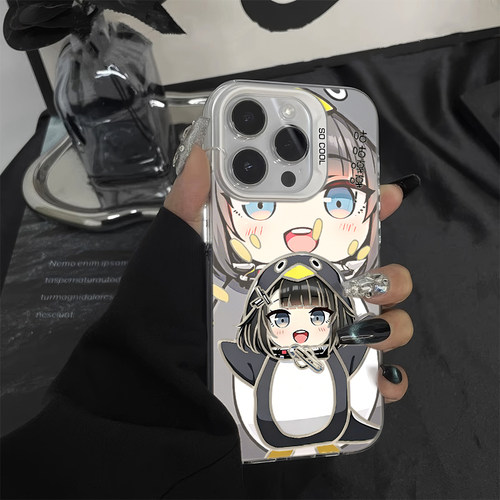 红米K90MAX可爱iPhone16彩银苹果13创意红米NOTE15硬17ProMax卡通麦芒40适用14PLUS高级感手机壳咕咕嘎嘎企鹅