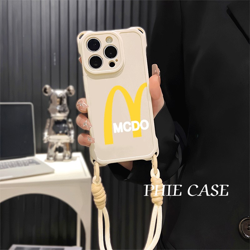 iPhone14四角开孔苹果13斜挎手腕挂绳华为NOVA12适用16ProMax防摔透明15plus手机壳软红米k80m字拱门x200创意