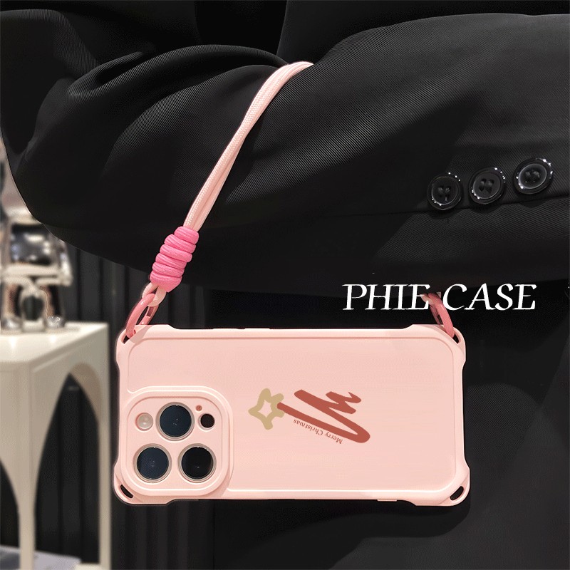 圣诞树星星17ProMax适用iPhone14防摔OPPOReno15手机壳软12四角开孔13透明苹果16plus斜挎手腕挂绳x200sins风