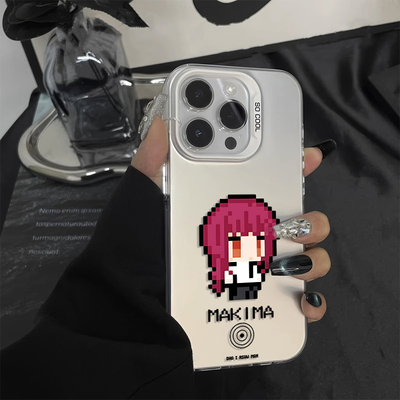 iPhone15彩银苹果13创意华为NOVA16硬小米17ProMax适用14PLUS卡通红米K90MAX高级感手机壳像素风电锯人玛奇玛