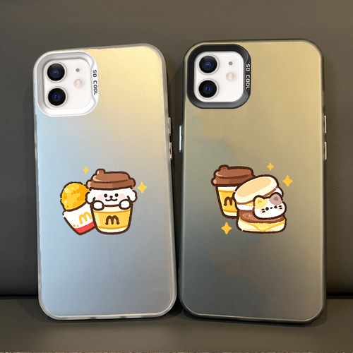 红米K90MAX可爱iPhone15彩银苹果13创意OPPORENO16硬17ProMax适用14PLUS高级感卡通手机壳情侣M记猫狗VIVOS60