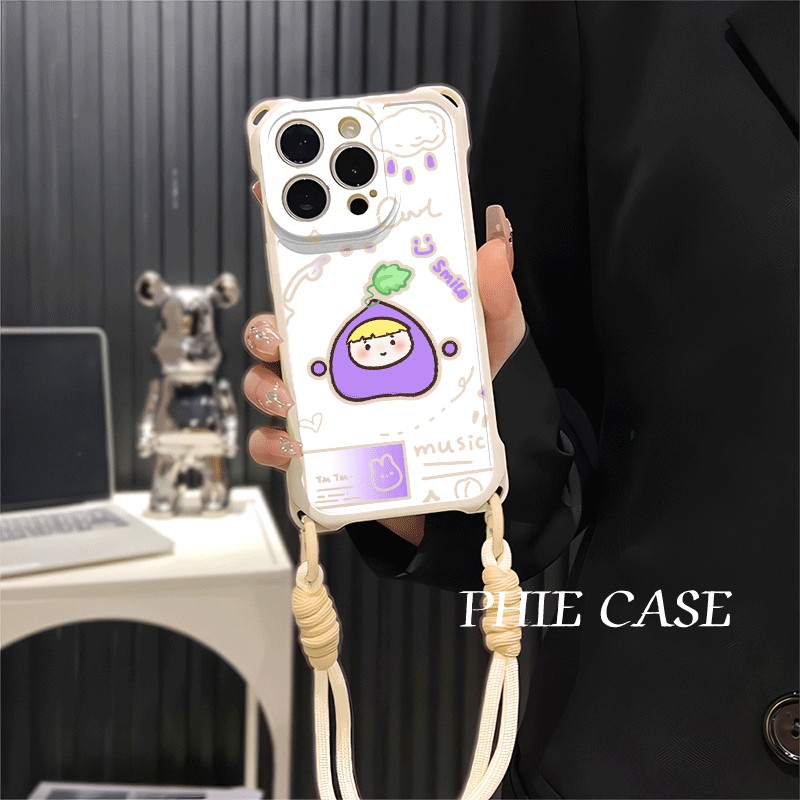 荣耀MAGIC8蛋仔果宝特攻花如意13透明苹果16斜挎手腕挂绳17ProMax适用iPhone14防摔15plus手机壳软12四角开孔