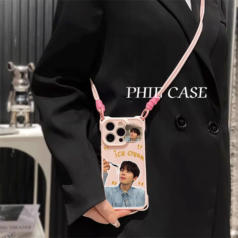 透明苹果15手机壳软红米note14可爱iPhone16plus四角开孔13车银优周边Findx8斜挎适用防摔12ProMax手腕挂绳11