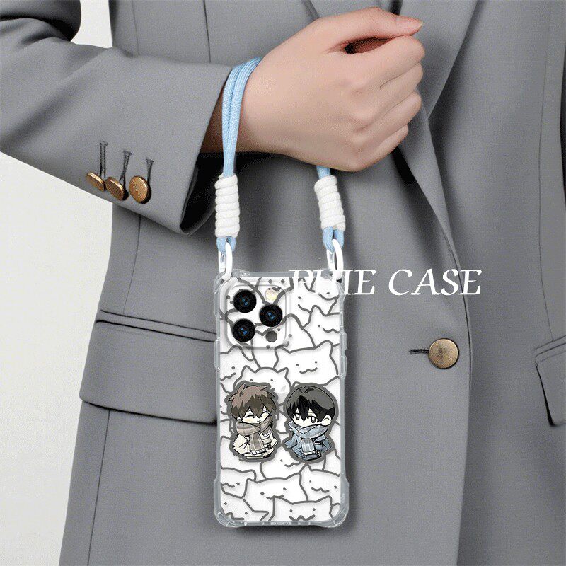 红米TURBO4防摔透明15plus手机壳软14四角开孔13ProMax围巾盗墓笔记iPhone16斜挎手腕挂绳苹果12适用x200卡通