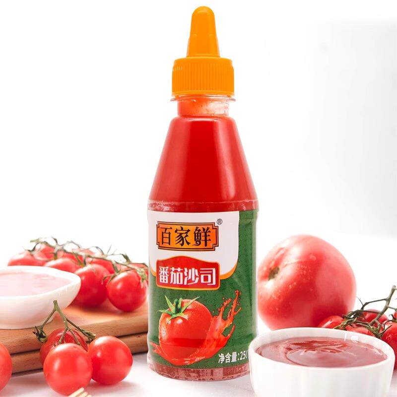 百家鲜番茄沙司250g西红柿酱料挤压瓶薯条汉堡包蕃茄酱番茄酱商用