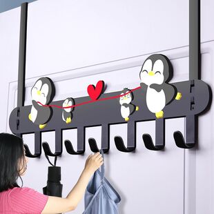 门后挂衣钩置物架免打孔门上挂衣架浴室卧室门背后挂架挂衣服