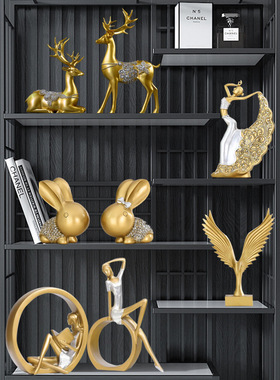 现代家居装饰品摆件客厅酒柜书房摆件欧式创意办公室摆设工艺品