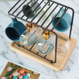 铁艺厨房杯碟架 创意家居咖啡杯架 餐具陈列架 沥水架