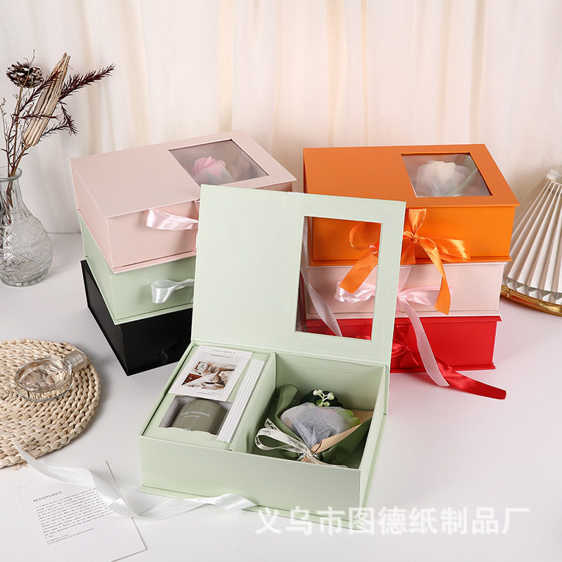 纪念日送女友无火香薰套装礼品盒香皂花伴手礼盒礼物室内香氛