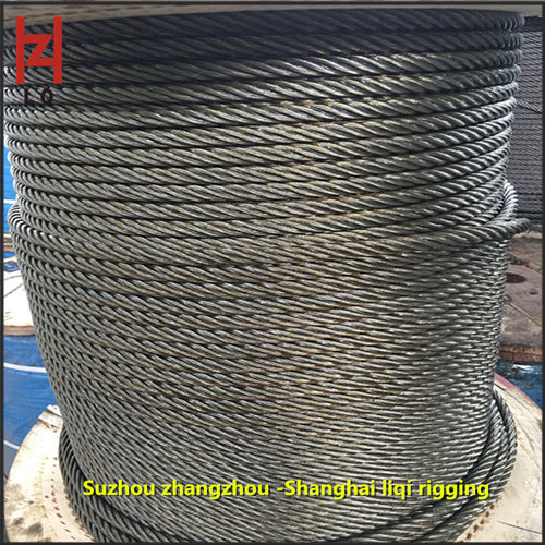 张周厂家现货供应34mm起重钢丝绳 光面油丝绳 起重吊装卷扬钢丝绳