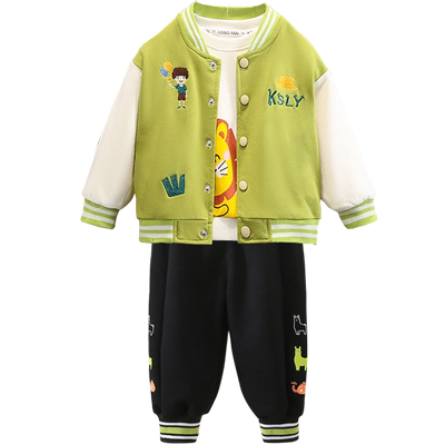 凯思龙颜卡通纯棉三件套春秋