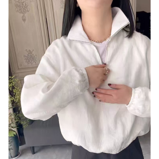 深圳南油＃2026春夏款 香港巴黎五区AK半拉链宽松休闲百搭减龄卫衣