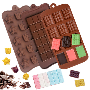 迷你华夫巧克力硅胶模具小花糖果蛋糕装 饰烘焙工具耐高温食品级7