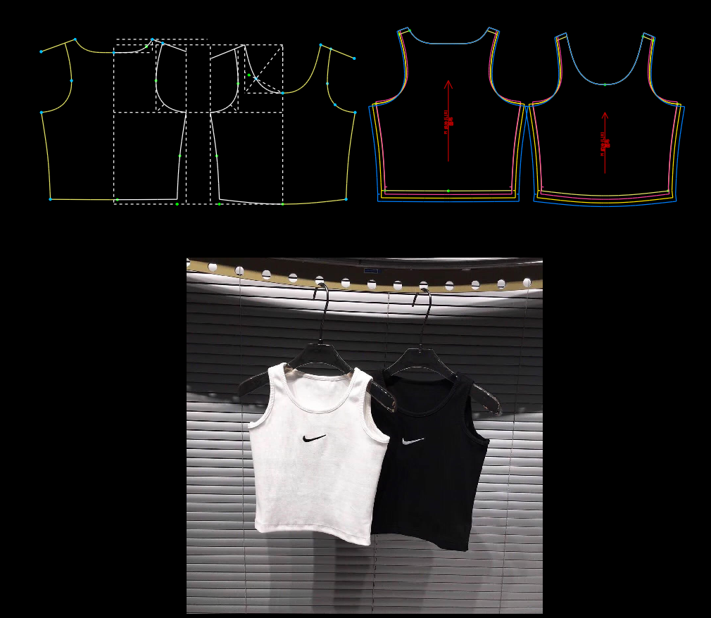 博克背心纸样boke源文件背心放码公式放码 图纸