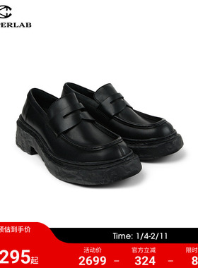 CAMPERLAB看步男女鞋Vamonos黑色经典乐福鞋新款时尚百搭皮鞋