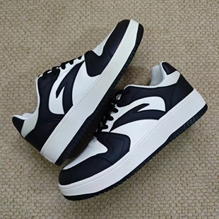 安踏小零感厚底板鞋男款低帮百搭轻便休闲鞋增高运动鞋