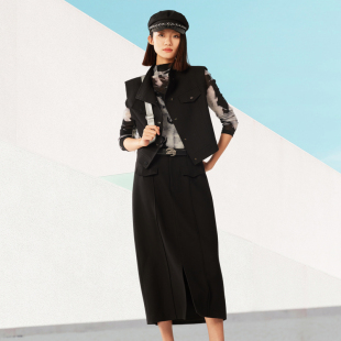 百搭短款 爆款 上衣 水墨印花半高领打底衫 内搭纱衣女长袖